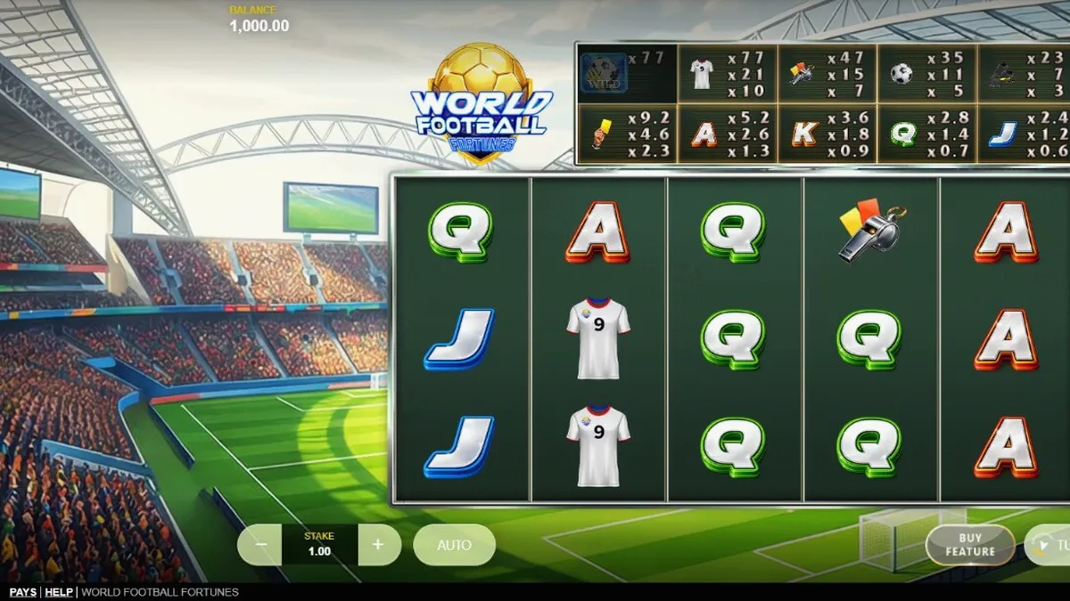 World Football Fortunes slot stadium theme
